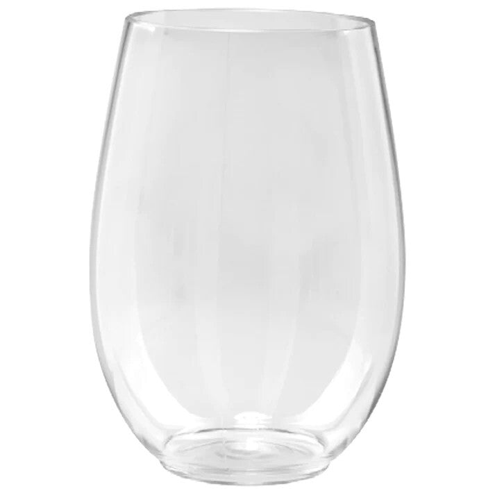 Set of 10 Wine Stemless Clear Tumblers 5.5 oz Plastic Glasses 10 Count Small Cup