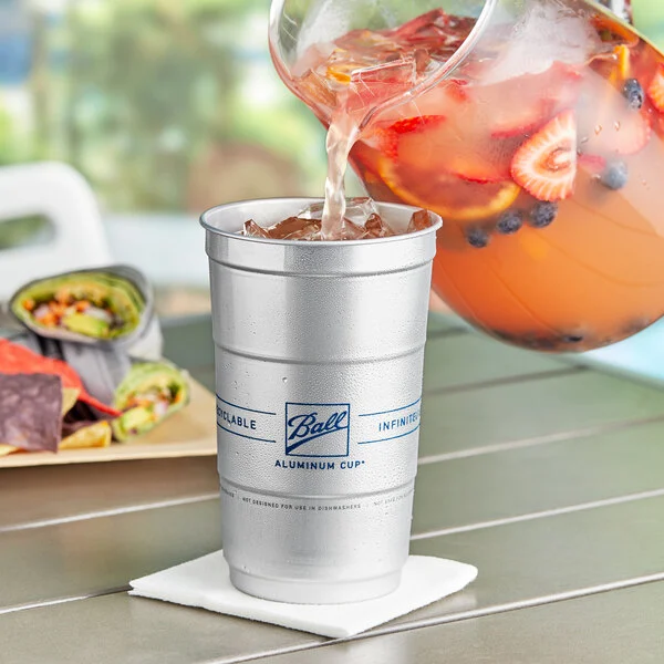 24 Ounce Ball Aluminum Cups - Recyclable Party Cups - Pack of 20-FREE SHIPPING!